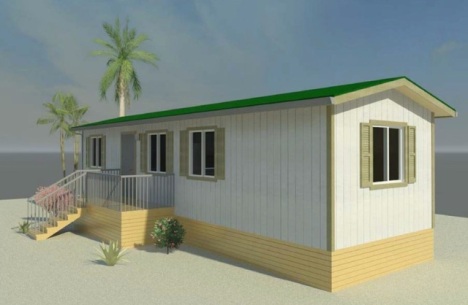 A rendering of a two-bedroom modular housing unit for the homeless that the city plans to install on a Waianae property. Courtesy of the city